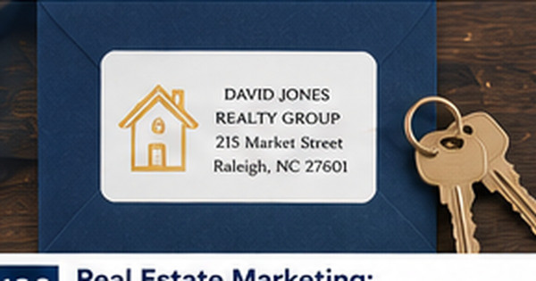 Real Estate Open House Labels for Flyers, Folders, and Follow-Up Mail
