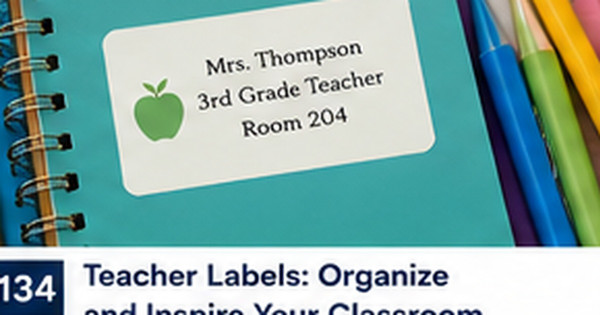 Substitute Teacher Organization Labels for a Smoother School Day
