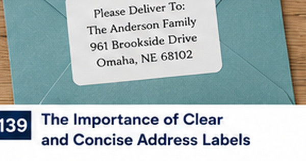 Clear Address Label Typography: Font Size, Spacing, and Contrast