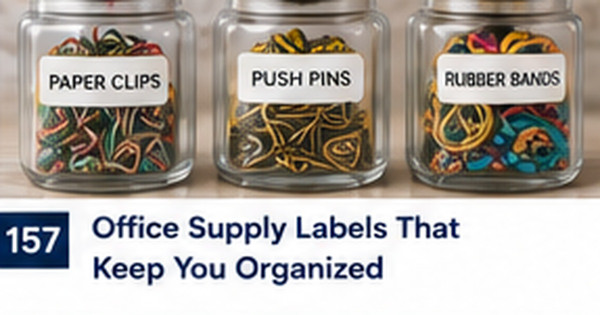 Office Supply Labels for Shared Workspaces and Home Offices