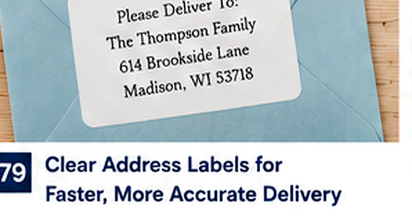 Clear Address Labels on Colored Envelopes: Contrast and Placement