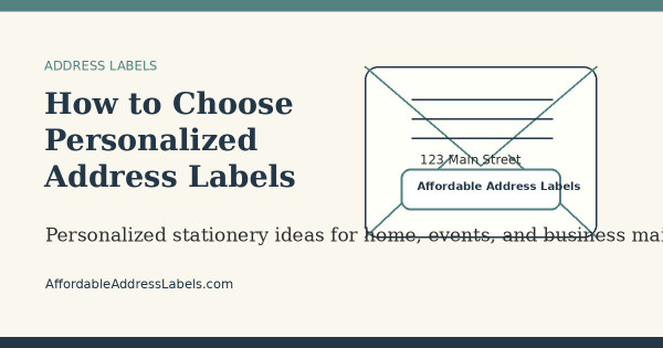 How to Choose Personalized Address Labels That Match Your Style