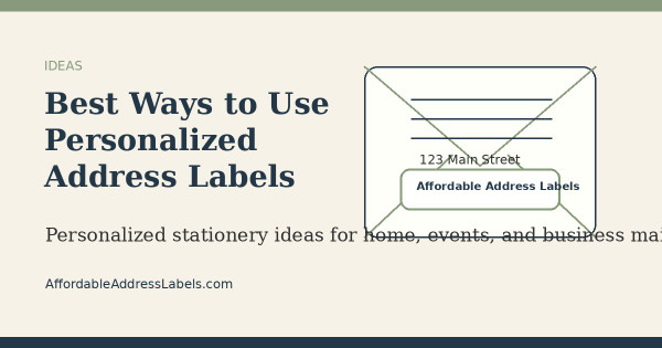 Best Ways to Use Personalized Address Labels Beyond Envelopes