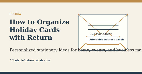 How to Organize Holiday Cards with Return Address Labels