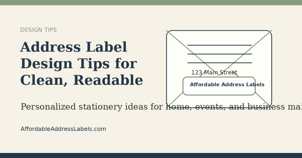 Address Label Design Tips for Clean, Readable Mail