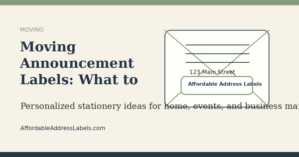 Moving Announcement Labels: What to Include
