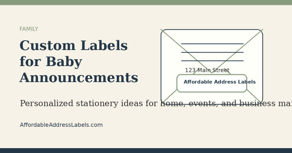 Custom Labels for Baby Announcements and Family Mail
