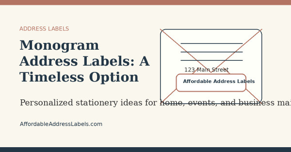 Monogram Address Labels: A Timeless Option for Personal Stationery