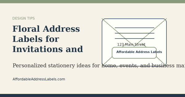 Floral Address Labels for Invitations and Personal Notes