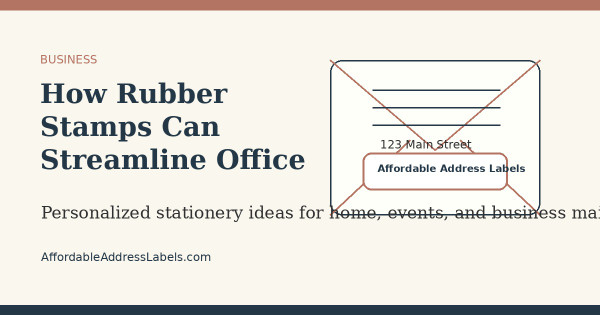 How Rubber Stamps Can Streamline Office Mail