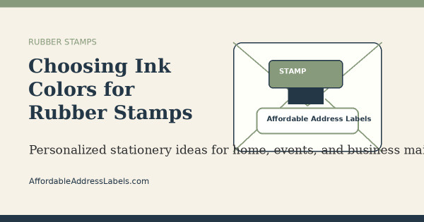 Choosing Ink Colors for Rubber Stamps and Address Labels