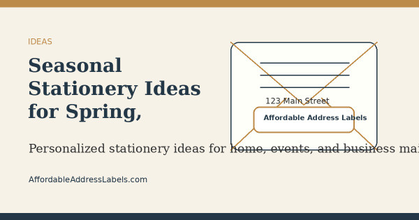 Seasonal Stationery Ideas for Spring, Summer, Fall, and Winter