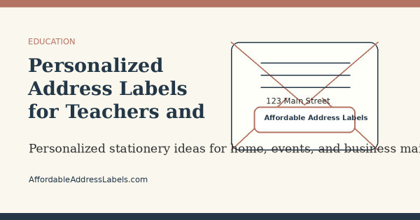 Personalized Address Labels for Teachers and Classroom Mail