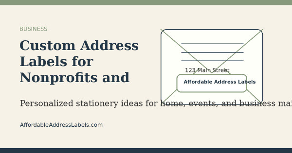 Custom Address Labels for Nonprofits and Fundraising Mail