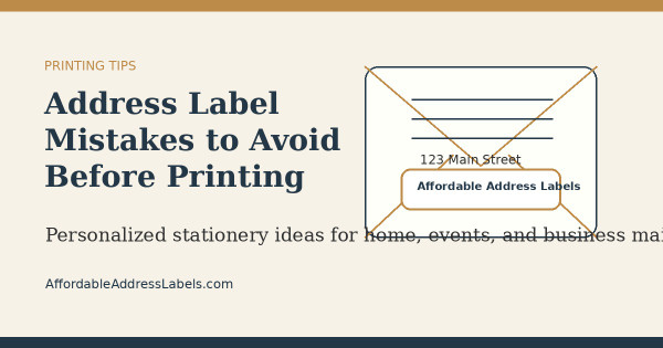 Address Label Mistakes to Avoid Before Printing