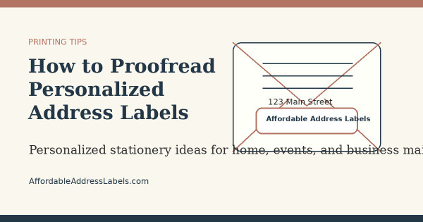 How to Proofread Personalized Address Labels