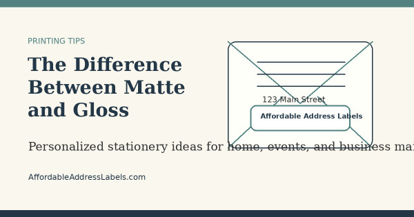 The Difference Between Matte and Gloss Address Labels