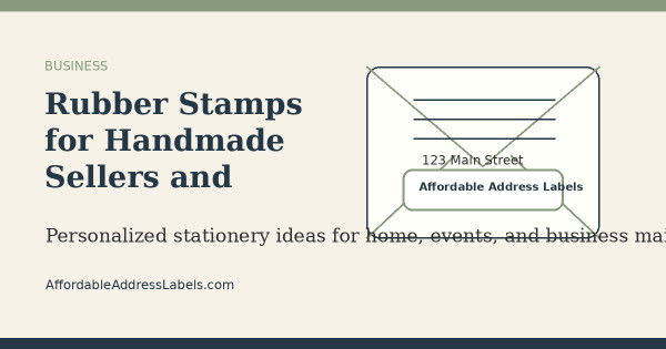 Rubber Stamps for Handmade Sellers and Boutique Packaging