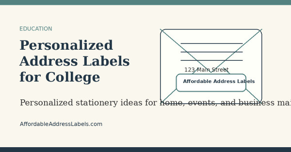 Personalized Address Labels for College Students