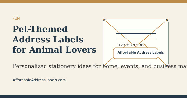 Pet-Themed Address Labels for Animal Lovers
