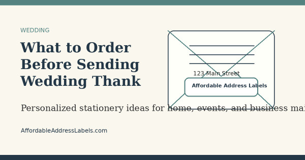 What to Order Before Sending Wedding Thank You Cards