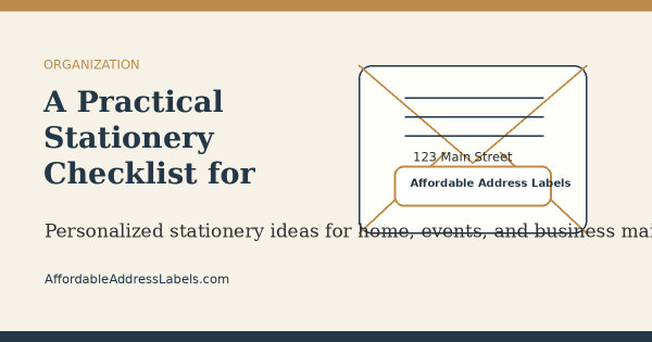 A Practical Stationery Checklist for Every Home