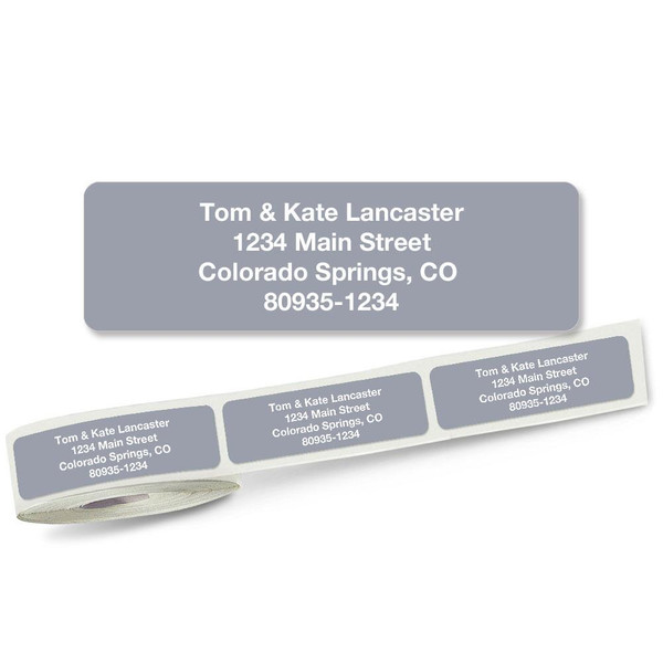 Solid Grey Address Labels on Rolls