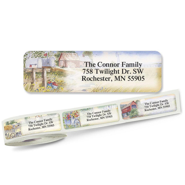 American Scenery Address Labels on Rolls