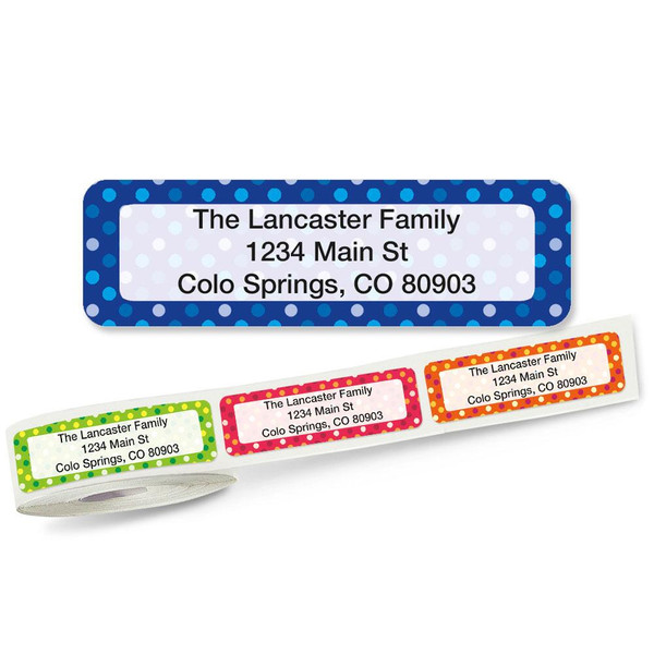 Dot Pattern Address Labels on Rolls