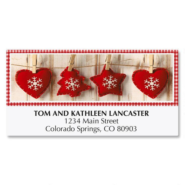Snowflake Felt Ornaments Address Labels