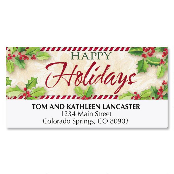 Happy Holidays Manger Address Labels