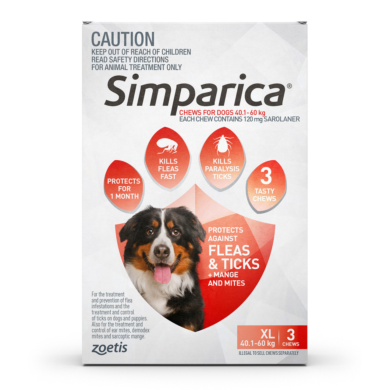 Simparica For Extra Large Dogs 60kg Chews Pacific Pet