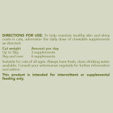 Vetalogica Hemp Clinicals Skin & Coat Plus Supplements for Cats 100g for healthy skin and shiny coats.