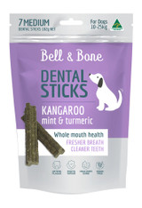 Bell & Bone Dental Sticks - Kangaroo & Turmeric, Medium 7 Sticks