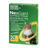NexGard Spectra for Cats 2.5-7.5 kg - Yellow 3 Pack