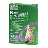 NexGard Spectra for Cats 0.8-2.4 kg - Purple 3 Pack