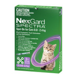 NexGard Spectra for Cats 0.8-2.4 kg - Purple 3 Pack Product Image