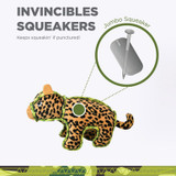 Outward Hound Xtreme Seamz Leopard Squeaker Dog Toy
