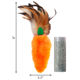 KONG Refillables Carrot Feather Top Cat Toy