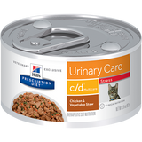 Hills Prescription Diet Feline c/d Urinary Care Multicare Stress Chicken & Vegetable Stew Wet Cat Food 82g x 24 Hills Prescription Diet Feline c/d Urinary Care Multicare Stress Chicken & Vegetable Stew Wet Cat Food 82g x 24