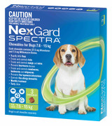 NexGard Spectra Chewables For Medium Dogs 7.6-15kg - Green