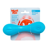 West Paw Hurley Small dog toy in Aqua Blue, 15 cm, durable and perfect for chewing.