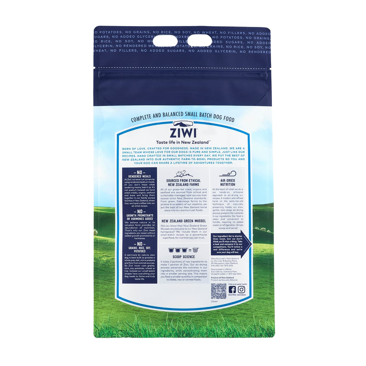 Ziwi Peak Lamb Air-Dried Dog Food 4kg - nutritious, grain-free dog food with natural ingredients.