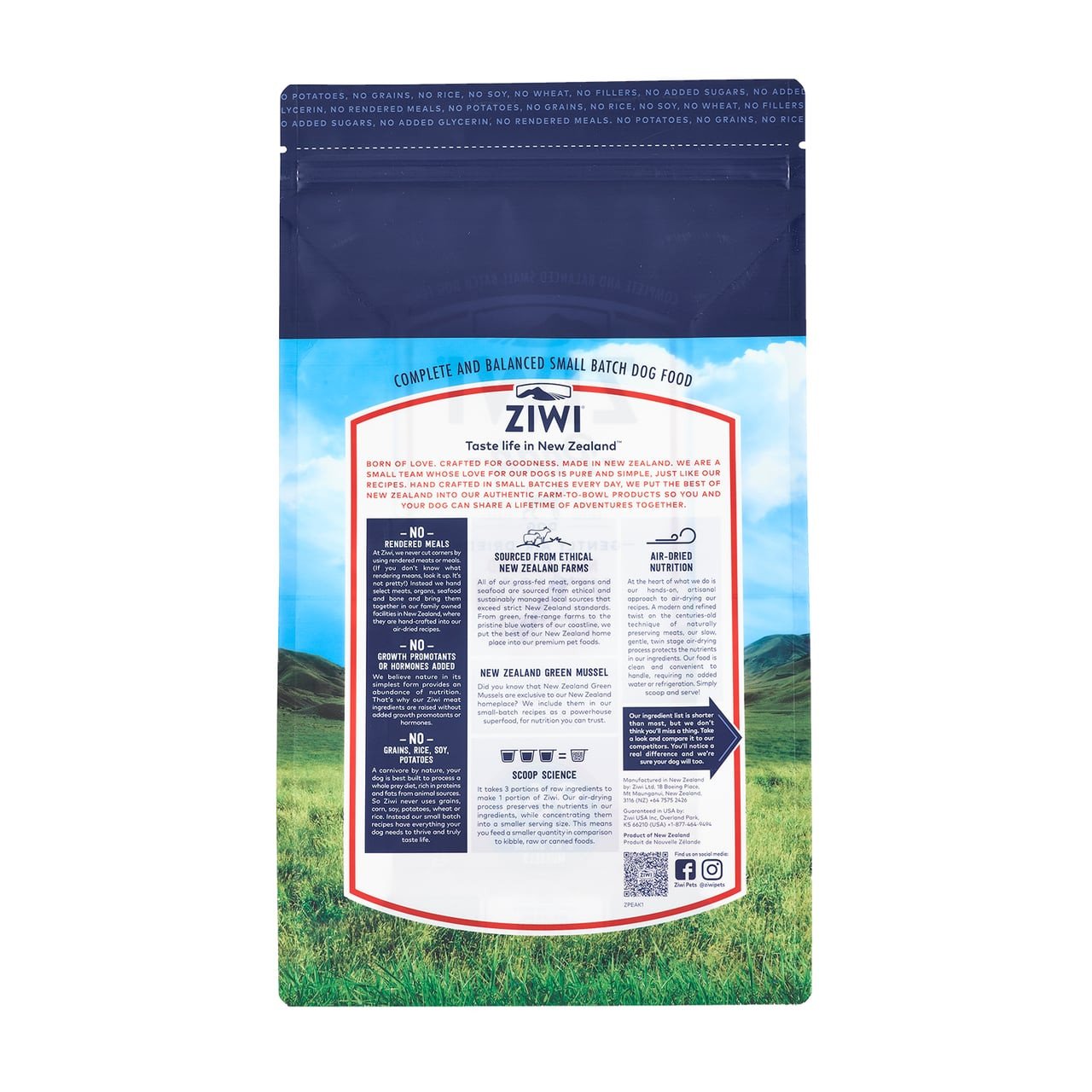 Ziwi Peak Venison Air-Dried Dog Food 2.5kg - nutritious, natural dog food made in New Zealand.