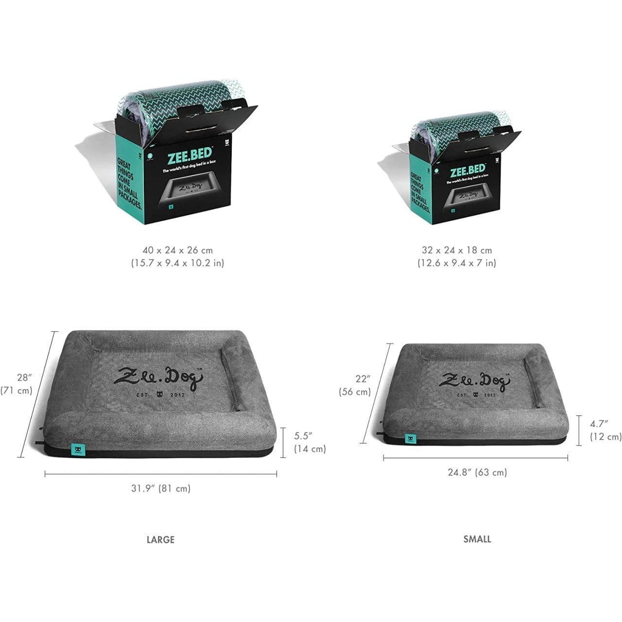 Zee.Dog Memory Foam Orthopaedic Dog Bed with Removable Cover - Image 2 of 5