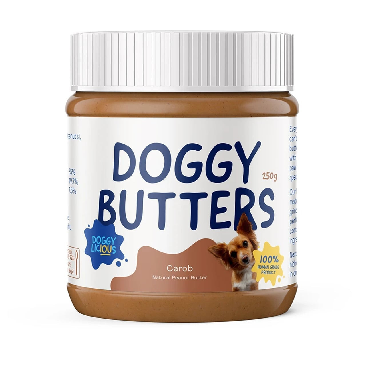 Doggy Butter Delicious Carob - Sweet Carob-infused Spread (250g) - Image 1 of 3