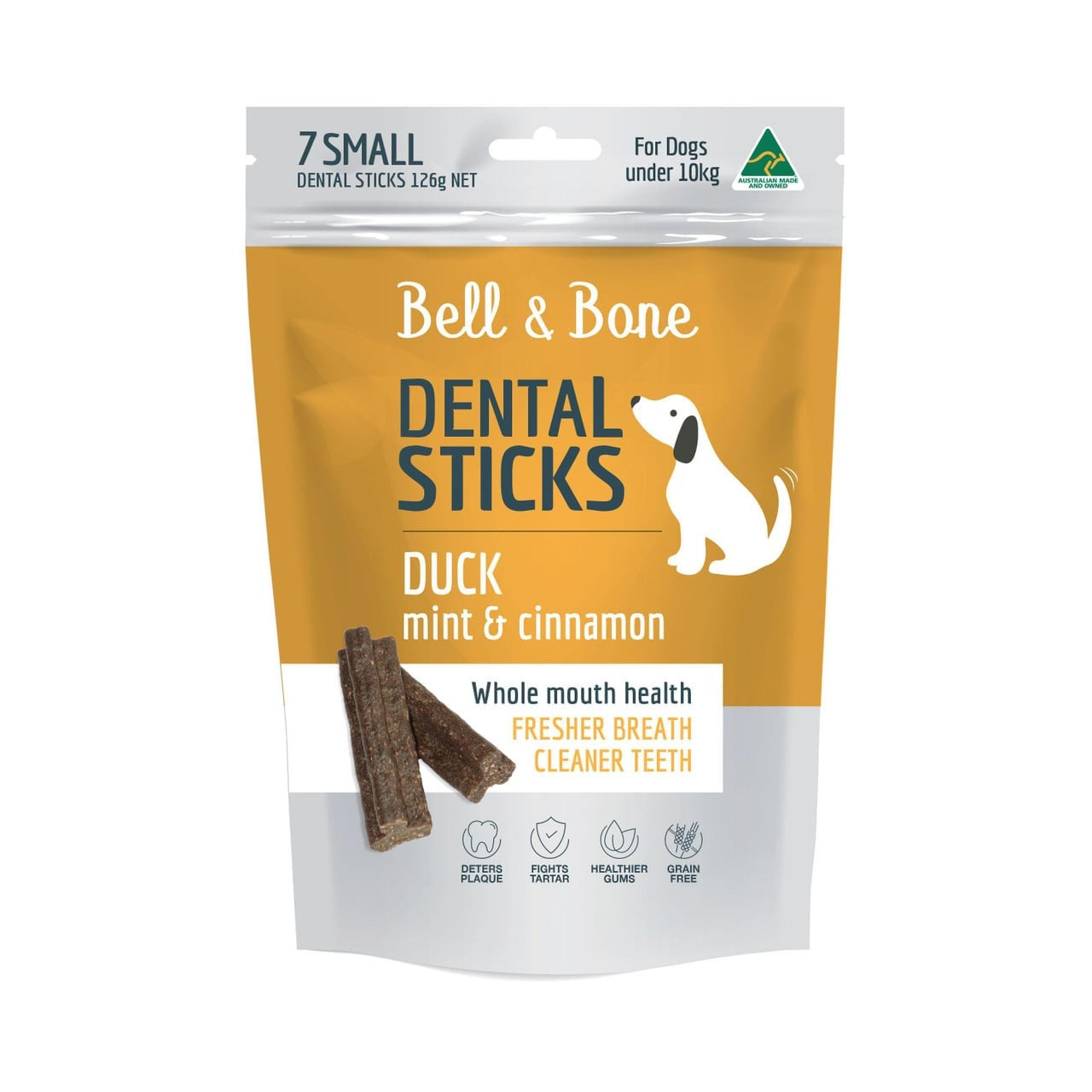Bell & Bone Dental Sticks - Duck, Mint & Cinnamon, Small 7 Sticks - Image 1 of 2