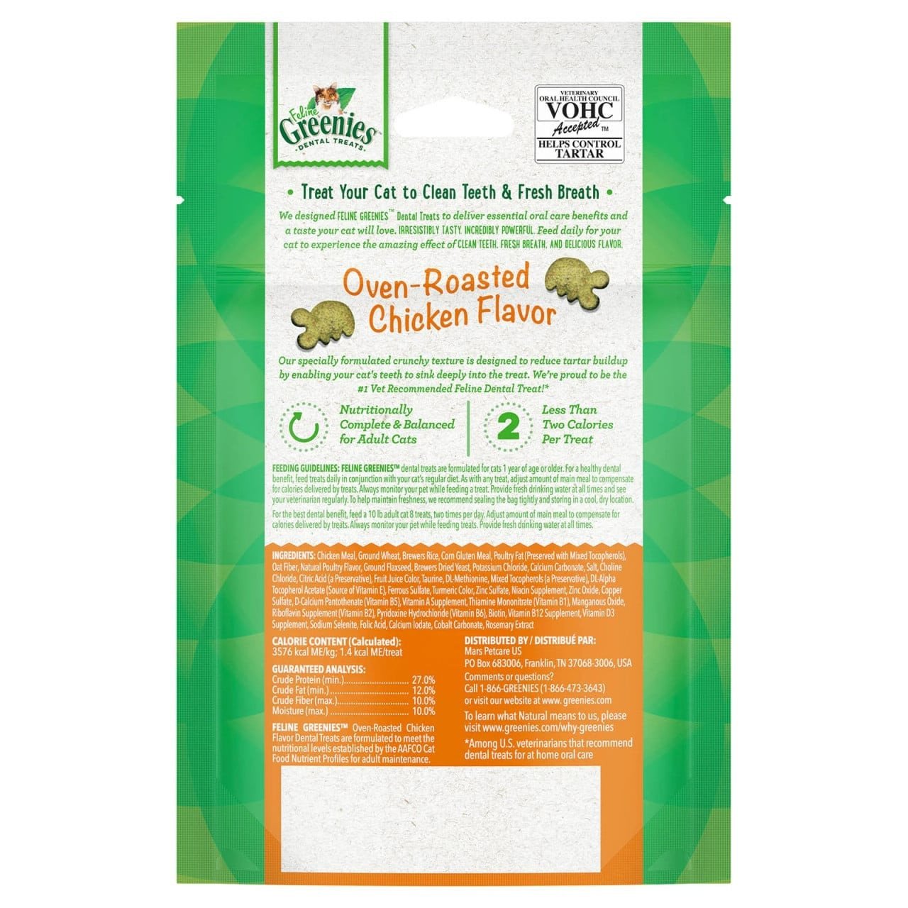 Greenies Roast Chicken Cat Treat (60g) - Image 3 of 7