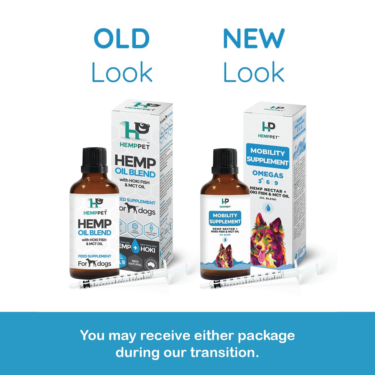 HempPet Mobility Supplement with Hemp Seed and Hoki Fish Oil for Dogs, 100ml - Supports joint health and mobility.