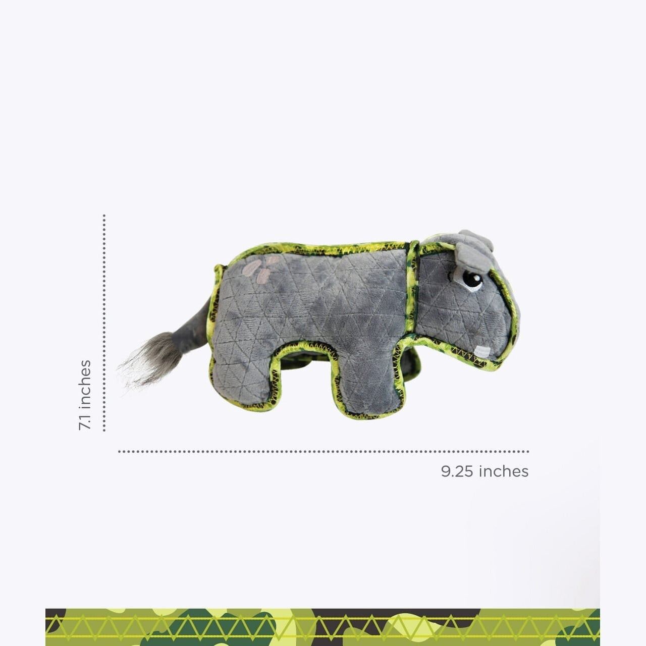 Outward Hound Xtreme Seamz Squeaker Dog Toy - Hippo - Image 4 of 6